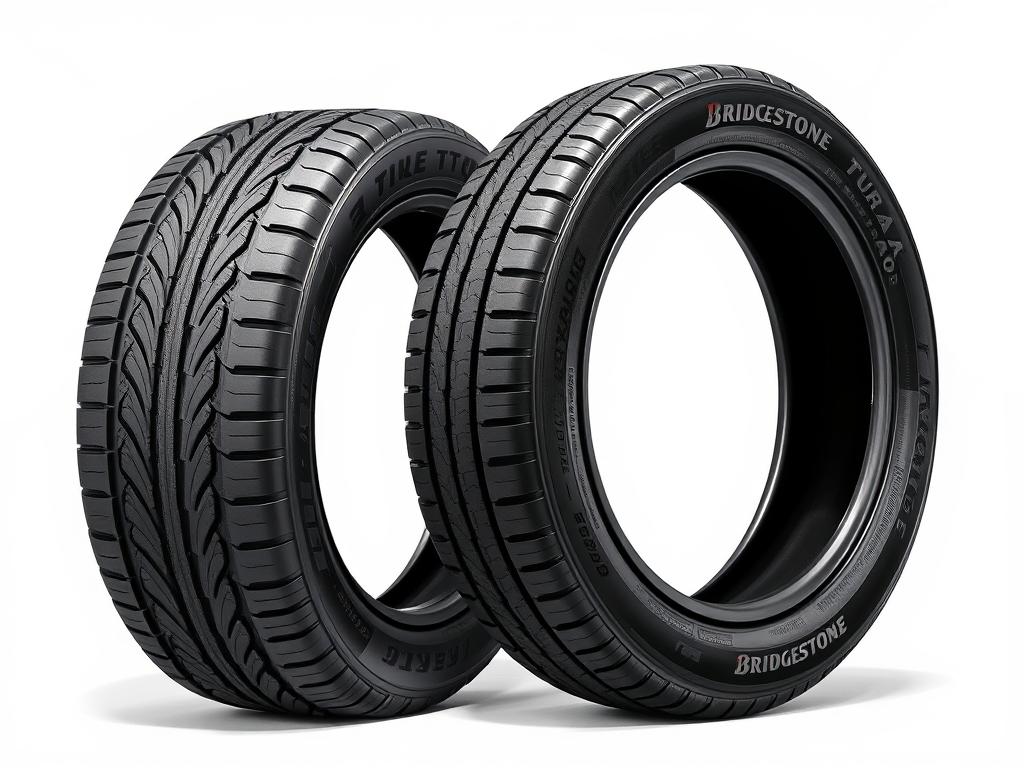 Bridgestone Turanza QuietTrack tire showing noise-reducing tread pattern for best tires for Toyota Camry